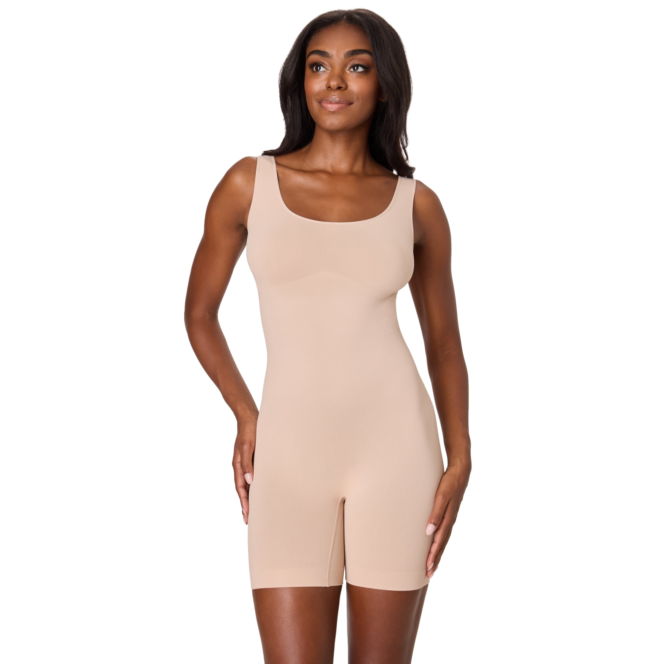 Maidenform Women's Shapewear Seamless Firm Control Mid-Thigh Bodysuit, Sizes up to 3XL