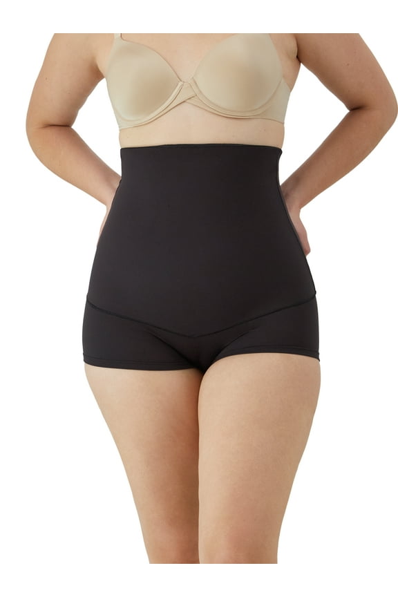 Womens Shapewear with Tummy Control, Cool Comfort High-Waist Body Shaper Boy Shorts, F82107 Sizes S-3XL