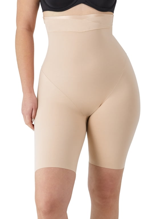 Women’s Shapewear Skin Spa Extra Firm Control High Waist Mid Thigh Shaping Shorts, Sizes up to 3XL