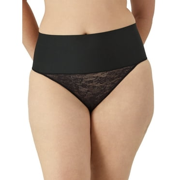 Maidenform Women's Shapewear Tame Your Tummy Lace Shaping Thong, Style FP0049, Sizes up-to 3XL