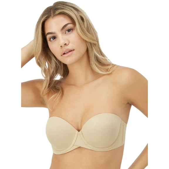 Maidenform Women's Stay Put Strapless Push Up Underwire Bra, Style SN6990