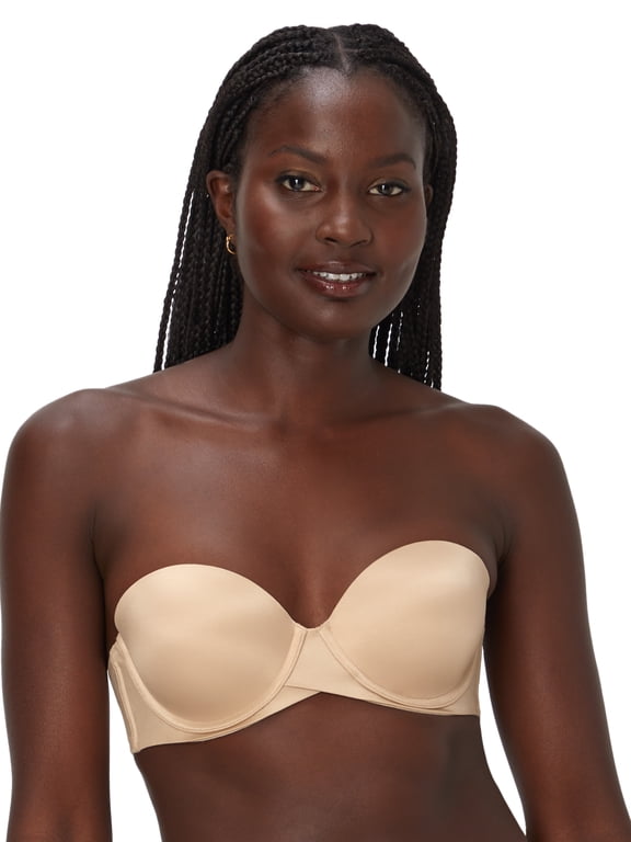 Women's Stay Put Strapless Push Up Underwire Bra, Style SN6990