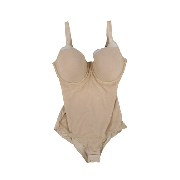 Maidenform Womens Bodysuit Ultra-Light Firm Control Nude New