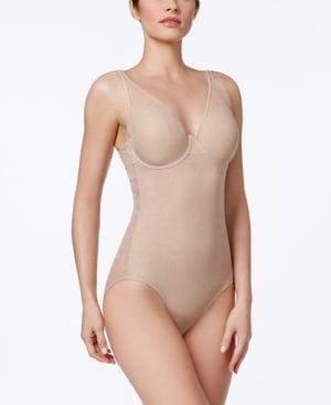 Maidenform Women's Ultra-Light Firm Tummy-Control Sheer Lace Bodysuit M6552 -