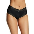 thumbnail image 1 of Maidenform Womens Cheeky Scalloped Lace Hipster, 7, Black/Black Lace, 1 of 3