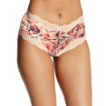 thumbnail image 1 of Maidenform Womens Cheeky Scalloped Lace Hipster, 9, Signature Print/Soft Pink, 1 of 3