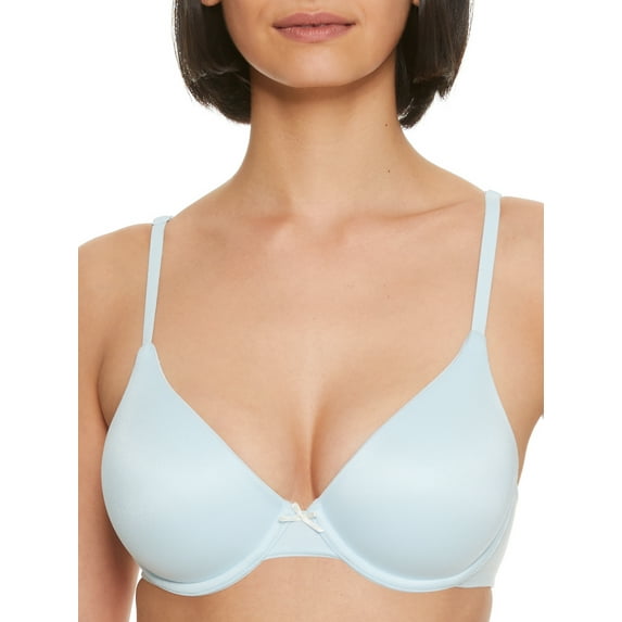 Maidenform Womens Comfort Devotion Demi Bra, 38C, Blue Whimsy/Pearl