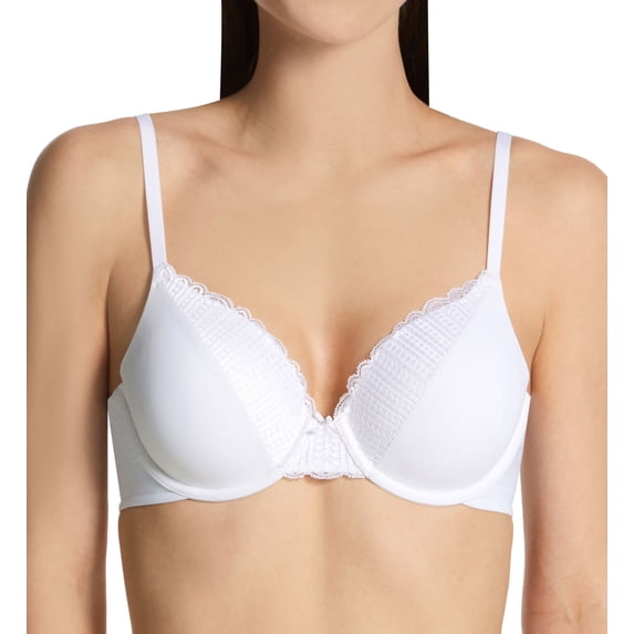 Women's Maidenform 09404 Comfort Devotion Embellished Extra Coverage Bra (White 40D)