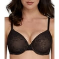 thumbnail image 1 of Women's Maidenform 09404 Comfort Devotion Embellished Extra Coverage Bra (Black Lace/Beige Combo 34DD), 1 of 2