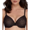 thumbnail image 1 of Women's Maidenform 09404 Comfort Devotion Embellished Extra Coverage Bra (Black Lace/Beige Combo 34D), 1 of 2