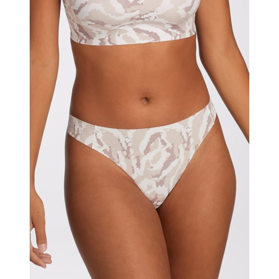 Women's Maidenform DMLCTG Flawless No Show Thong Panty (Painted Stripe Gloss 8)