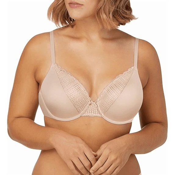 Women's Maidenform 09404 Comfort Devotion Embellished Extra Coverage Bra (Sandshell 34C)