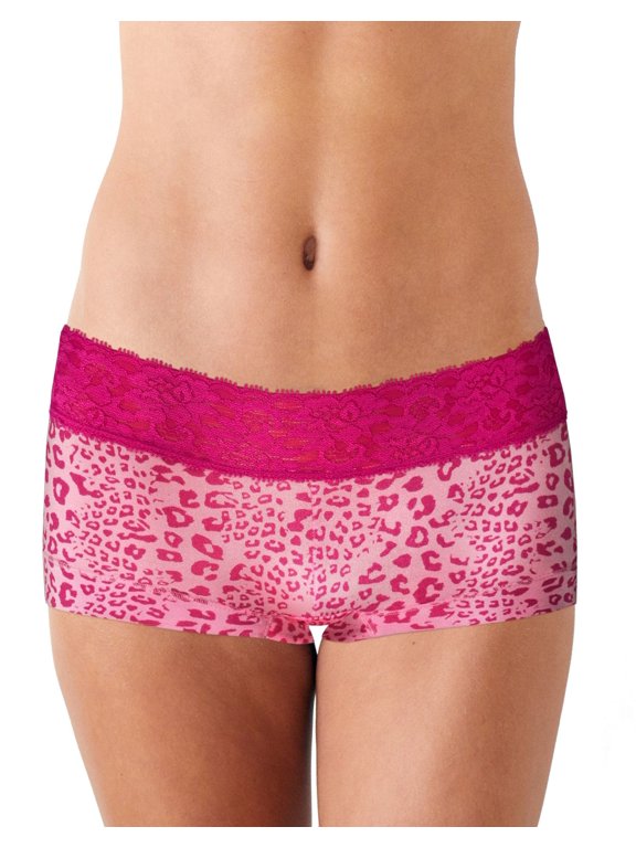 Maidenform Womens Dream Lace Boyshort - Best-Seller, 6, One Fab Feline Magenta