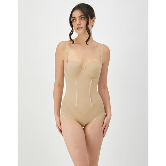 Maidenform Easy Up Firm Control Bodybriefer Strapless Shapewear Convertible 1256