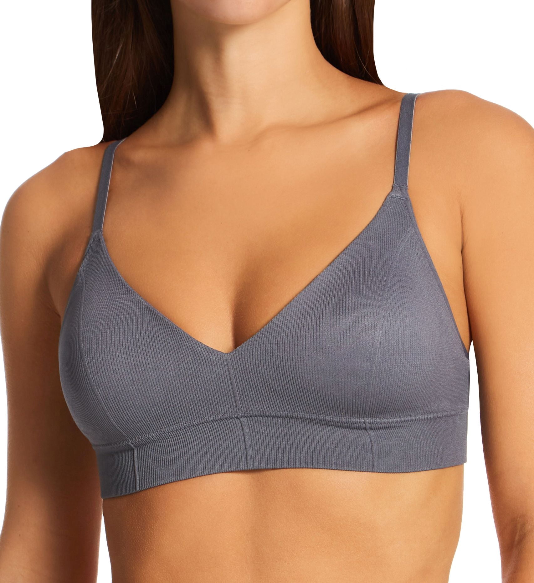 Women's Maidenform DM2303 Pure Comfort Feel Good Seamless Bralette (Silver Lining 2X)