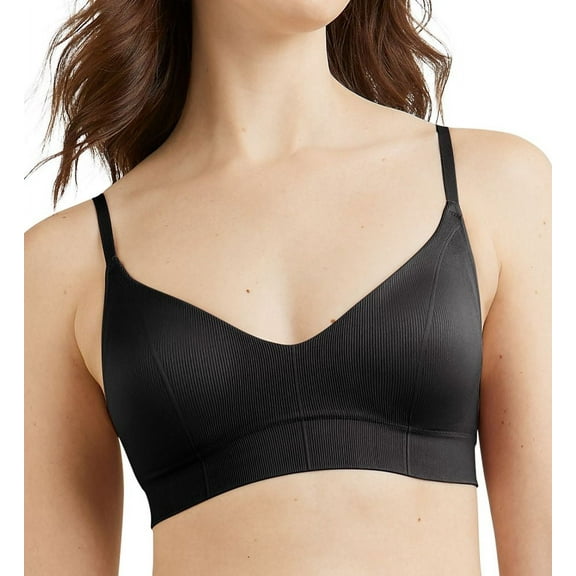 Women's Maidenform DM2303 Pure Comfort Feel Good Seamless Bralette (Black L)