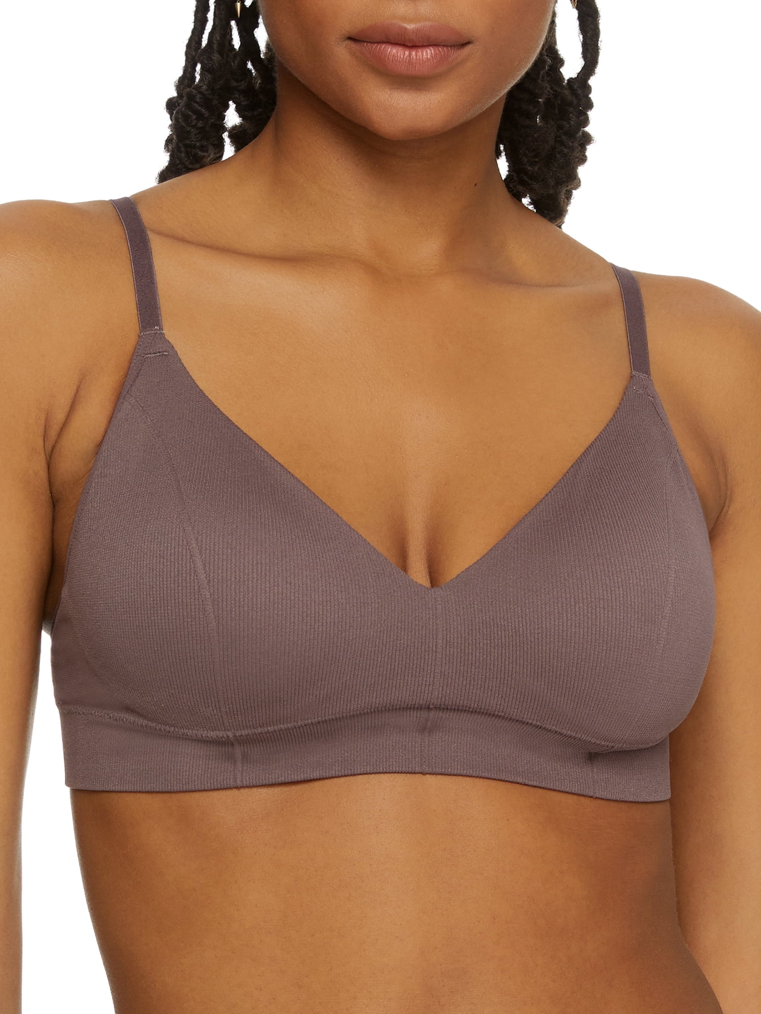 Women's Maidenform DM2303 Pure Comfort Feel Good Seamless Bralette (Sparrow Brown 2X)