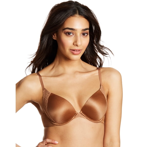 Women's Maidenform 9428 Love the Lift Natural Boost Demi T-Shirt Bra (Cinnamon Butter 32B)