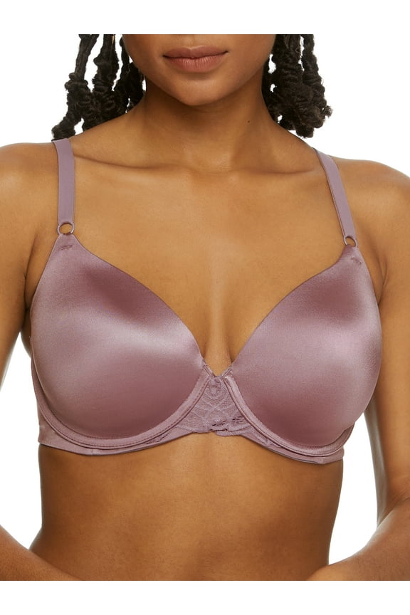 Women's Maidenform DM7543 One Fabulous Fit 2.0 Tailored Demi T-Shirt Bra (Perfectly Purple 34D)