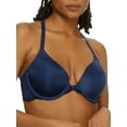thumbnail image 1 of Women's Maidenform 7112 One Fab Fit Extra Coverage Lace T-Back Bra (Navy Eclipse Black 40D), 1 of 2