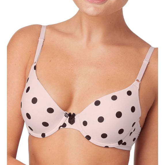 Women's Maidenform 7959 One Fab Fit Original Tailored Demi T-Shirt Bra (Modern Dot Sandshell 38C)