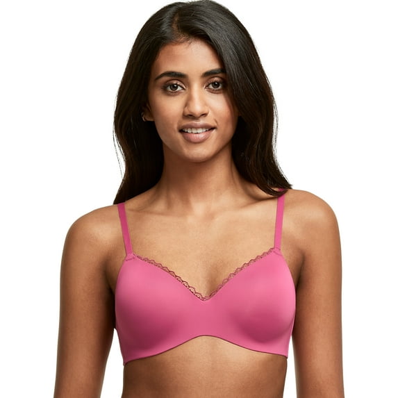 Maidenform Womens Pure Comfort Semi Embellished Lift Wireless T-Shirt Bra, L