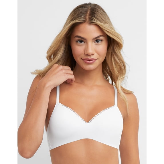 Maidenform Womens Pure Comfort Semi Embellished Lift Wireless T-Shirt Bra, L