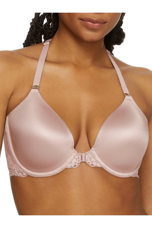 Womens Pure Genius T-Back Bra with Lace, 34D, Gloss
