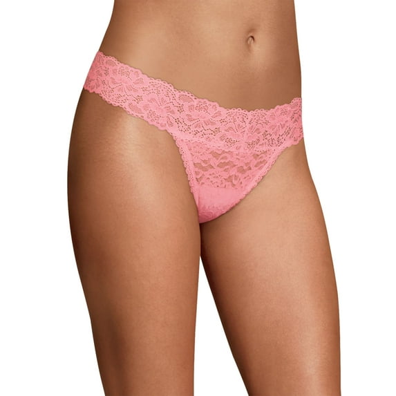 Maidenform Womens Sexy Must Haves Lace Thong, 6