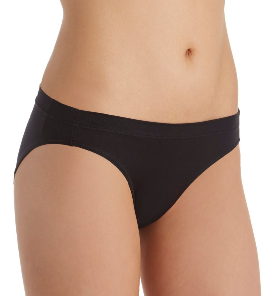 Women's Maidenform MSPTBK Sport Bikini Panty (Latte Lift + Black 6