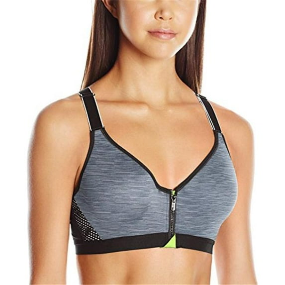 women's maidenform dm7991 secure zip front underwire racerback sports bra