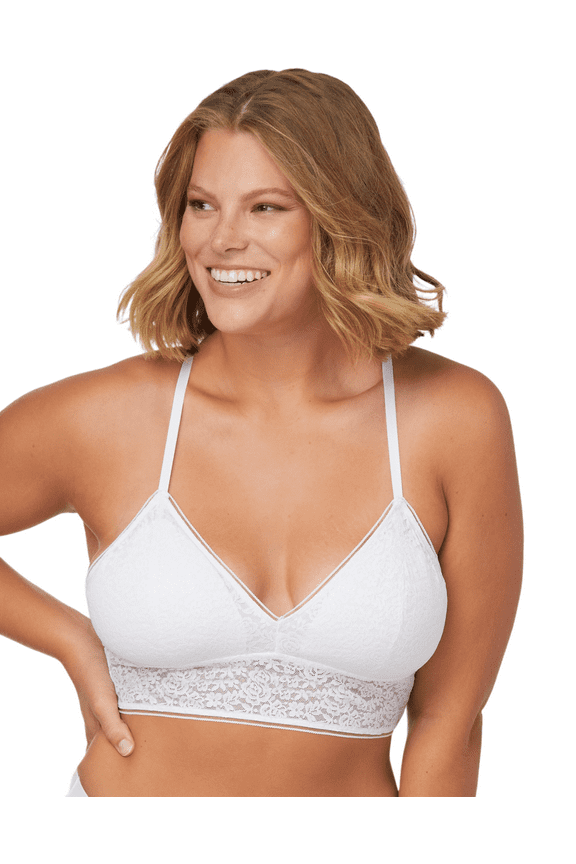 Womens Stretch Lace Longline Bralette