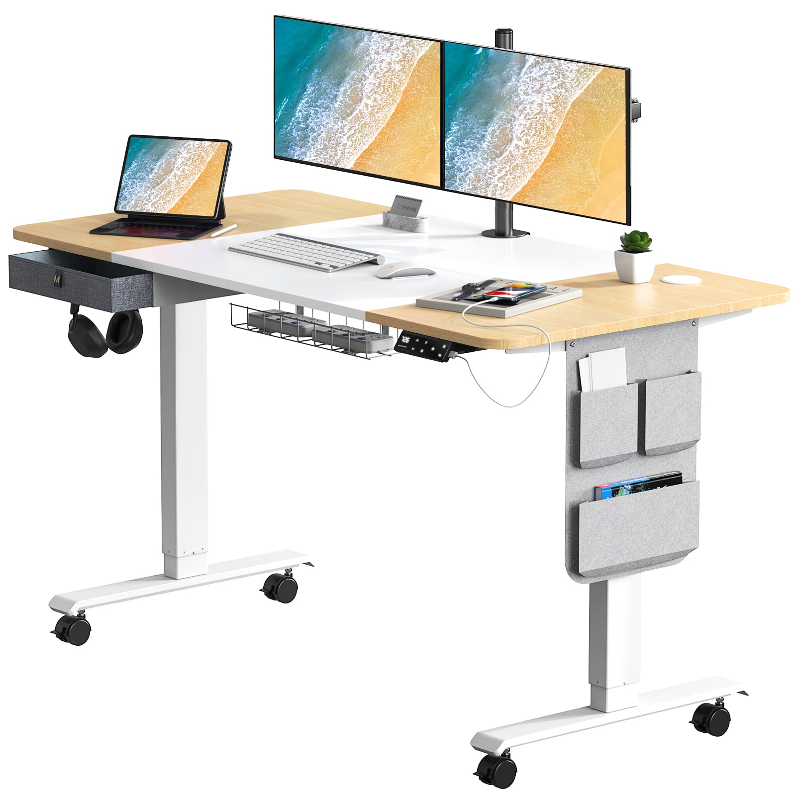 Maidesite 55x28 inch Electric Standing Desk Adjustable Height, Stand up