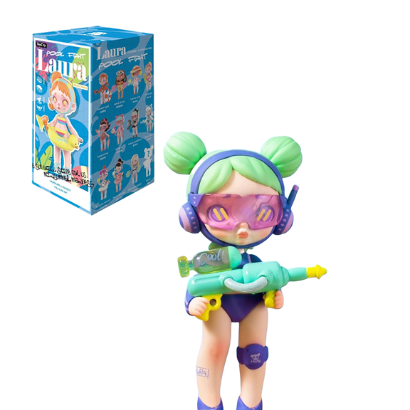 Maidimiao Laura Pool Fight Party Series Blind Box Figures 12PCs Cute Collectible Toys Home Decorations, Holiday Birthday Gifts