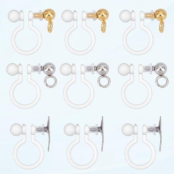 Maidir le 30pcs 3 Stleanna Clip-on Comhphirt Earring 304 Tortha Cruach Dhosmlta Dath Gearrthg rga & Cruach Dhosmlta Earring le Lb do Dhanamh Jewelry Earring DIY