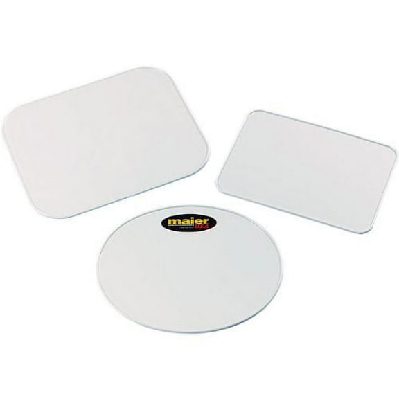 Maier Mfg Universal Number Plate, 10" x 12" Rectangle, White, Flexible Plastic, ATV/UTV/Off-Road (509891)