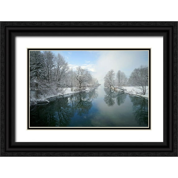 Maier, Norbert 18x13 Black Ornate Wood Framed with Double Matting Museum Art Print Titled - Winter