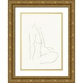 thumbnail image 1 of Maier, Werner 11x14 Gold Ornate Wood Framed with Double Matting Museum Art Print Titled - Akt 5, 1 of 4