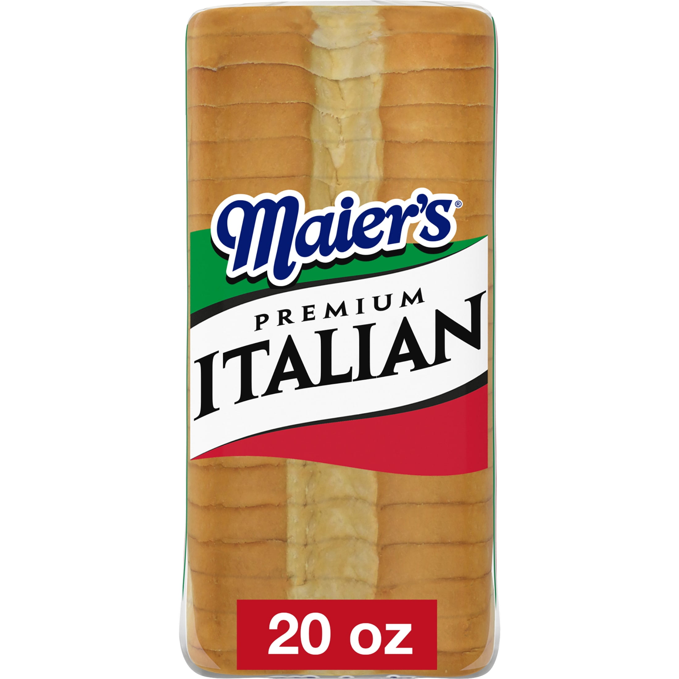 Maier's Premium Italian Bread, 20 oz, White Italian Bread, Bag