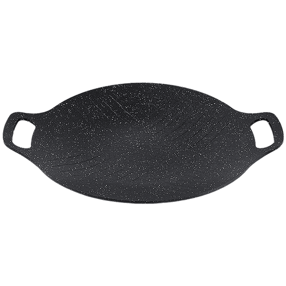 Maifan Stone Korean BBQ Pan with Flat Base and Anti Slip Texture for Even Heat