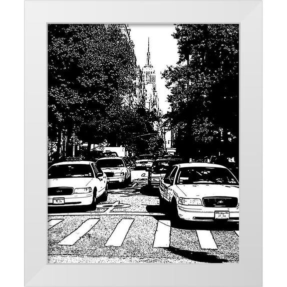 Maihara/Watt, Jeff/Boyce 26x32 White Modern Wood Framed Museum Art Print Titled - New York Minute I