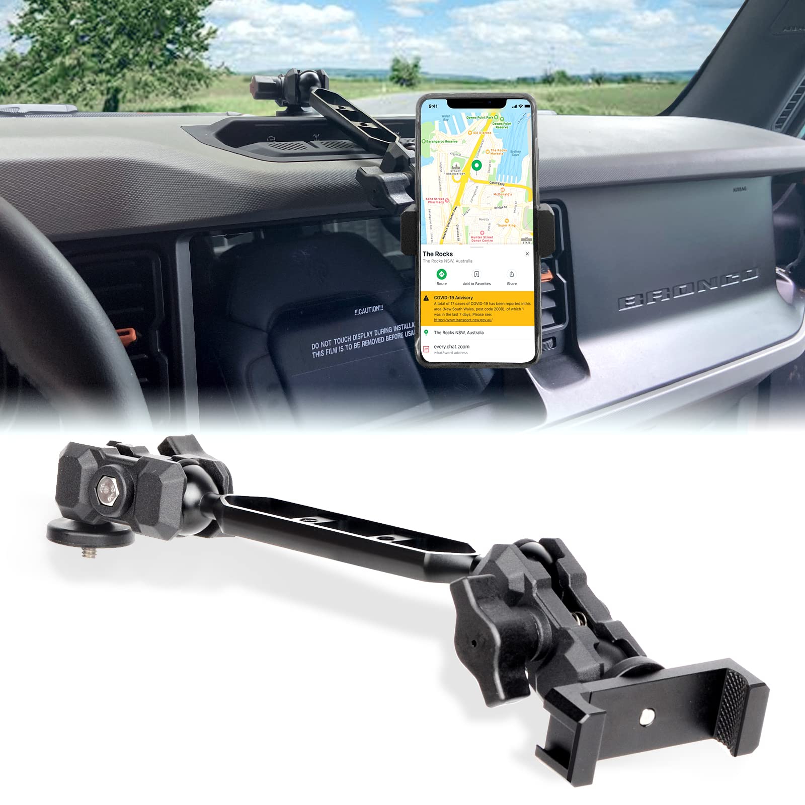 Maiker Dashboard Phone Holder Mount, AntiShake Stabilizer Custom