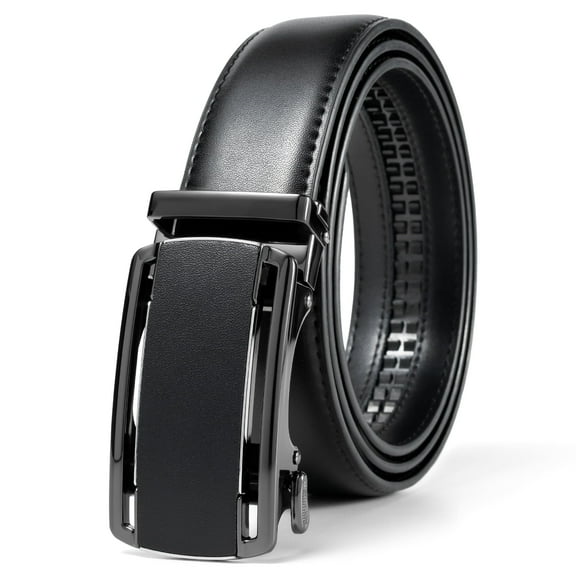 Maikun Belts for Men Ratchet Belt with Automatic Sliding Buckle for Casual Leather Belt