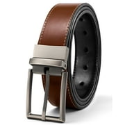 Maikun Belts for Men Reversible Leather Belt Dress Casual Men Belts One Belt Reverse For 2 Sides