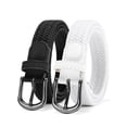 thumbnail image 1 of Maikun Belts for Women Elastic Braided Woven Belts 2pc Black White Women Belt for Casual, 1 of 7