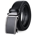 thumbnail image 1 of Maikun Leather Belt for Men Automatic Buckle Ratchet Belt Quick Release Adjustable Dress Casual Belts, 1 of 6