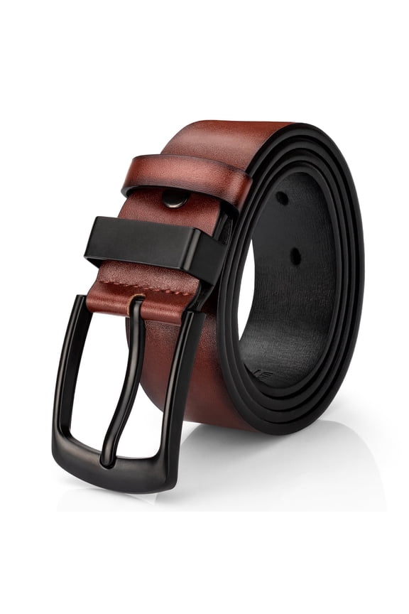 Leather Belts for Men Gradient Vintage Brown Belt Mens Casual Dress Belt