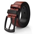 thumbnail image 1 of Maikun Leather Belts for Men Gradient Vintage Brown Belt Mens Casual Dress Belt, 1 of 7