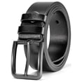 thumbnail image 1 of Maikun Men Belts Black Belt Black Buckle Leather Belt for Mens Casual Dress Belt, 1 of 6