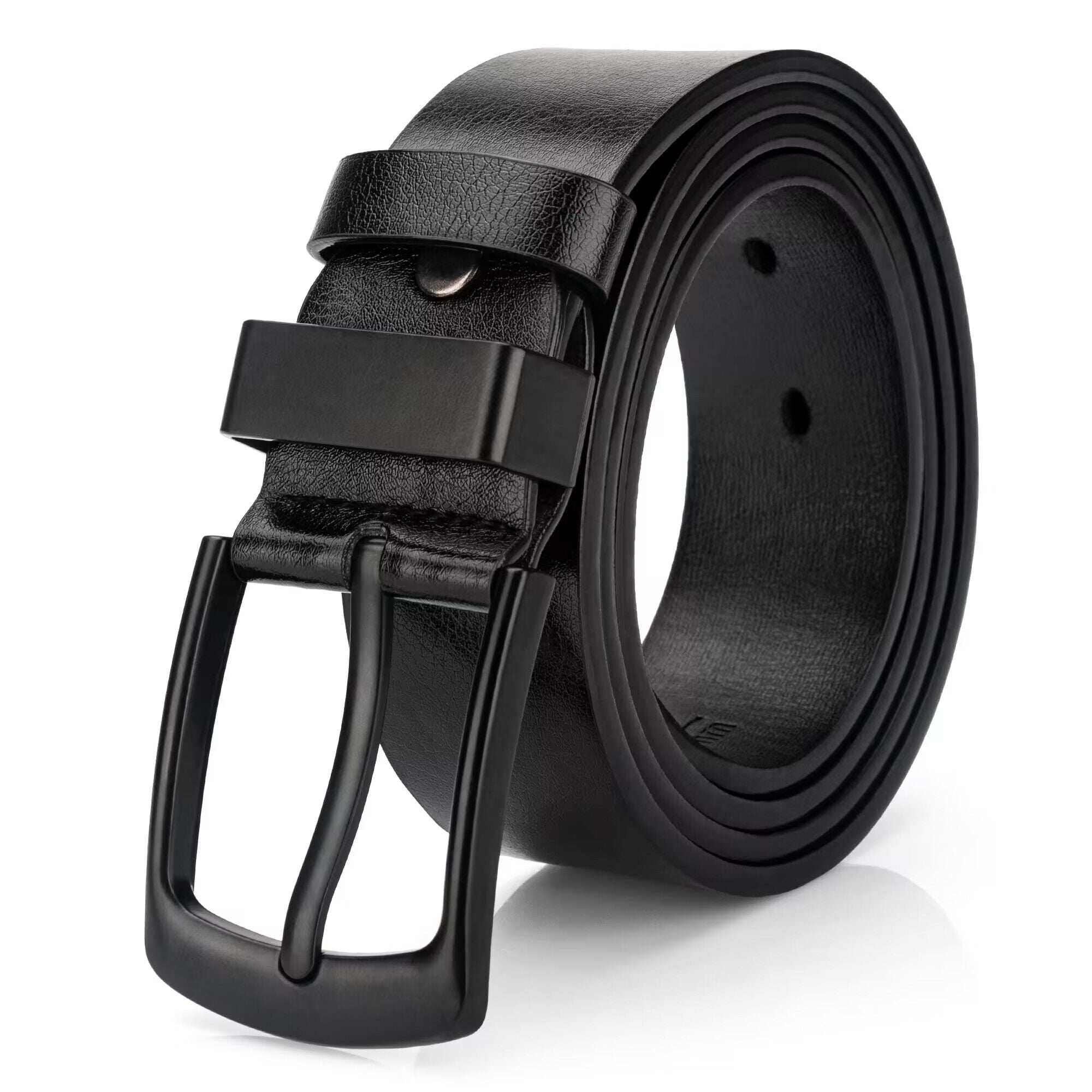 Maikun Men Belts Leather Belt for Mens Casual Dress Belt Vintage Black ...